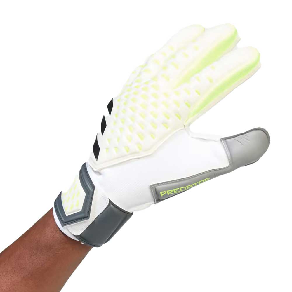 Men's Predator GL Match Fingersave Glove - White/Lucid Lemon/Black