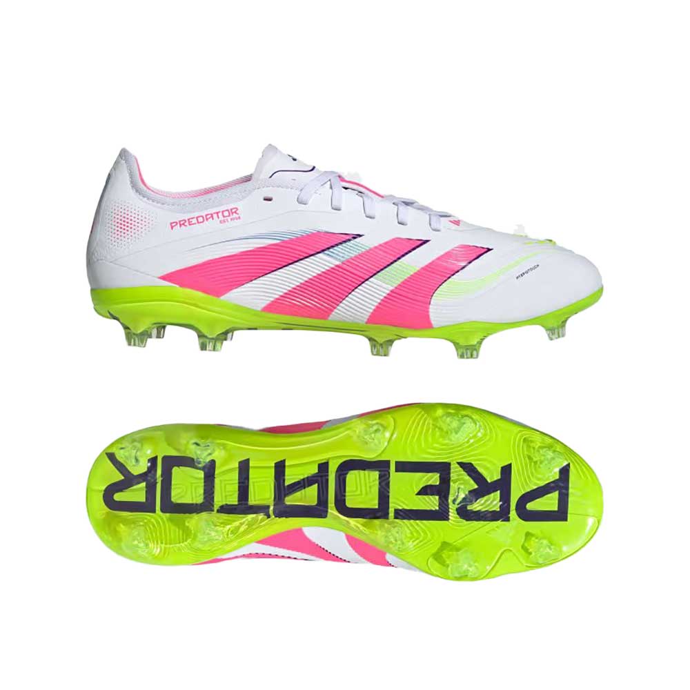 Men's Predator Pro FG Soccer Cleat - Cloud White/Lucid Pink/Lucid Lemon - Regular (D)