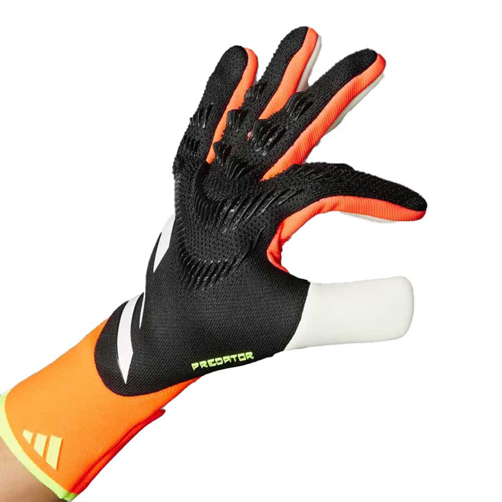 Men's Predator Pro Goalkeeper Gloves - Black/Solar red/Solar yellow