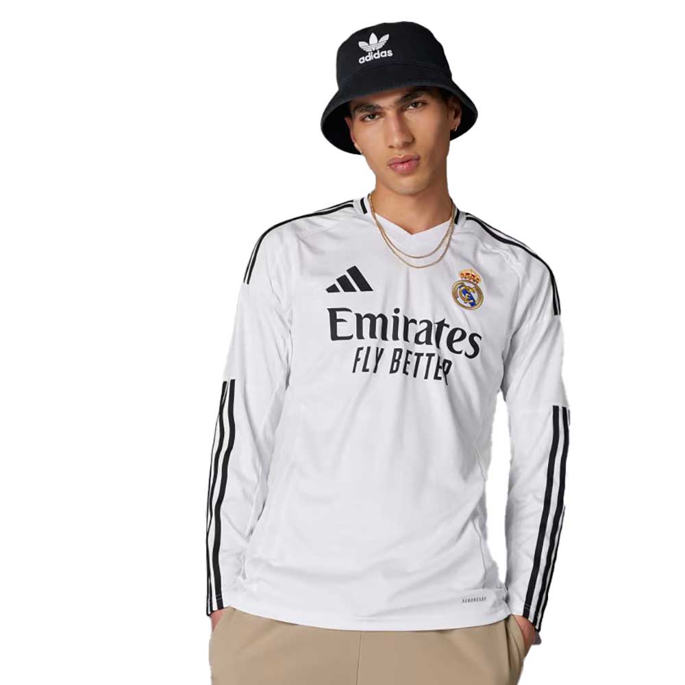 Men's Real Madrid Home Long Sleeve Jersey - White