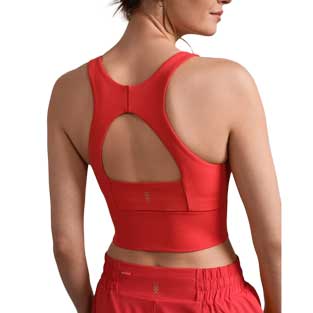Women's Revive Scoop Longline Bra - Cabana Red
