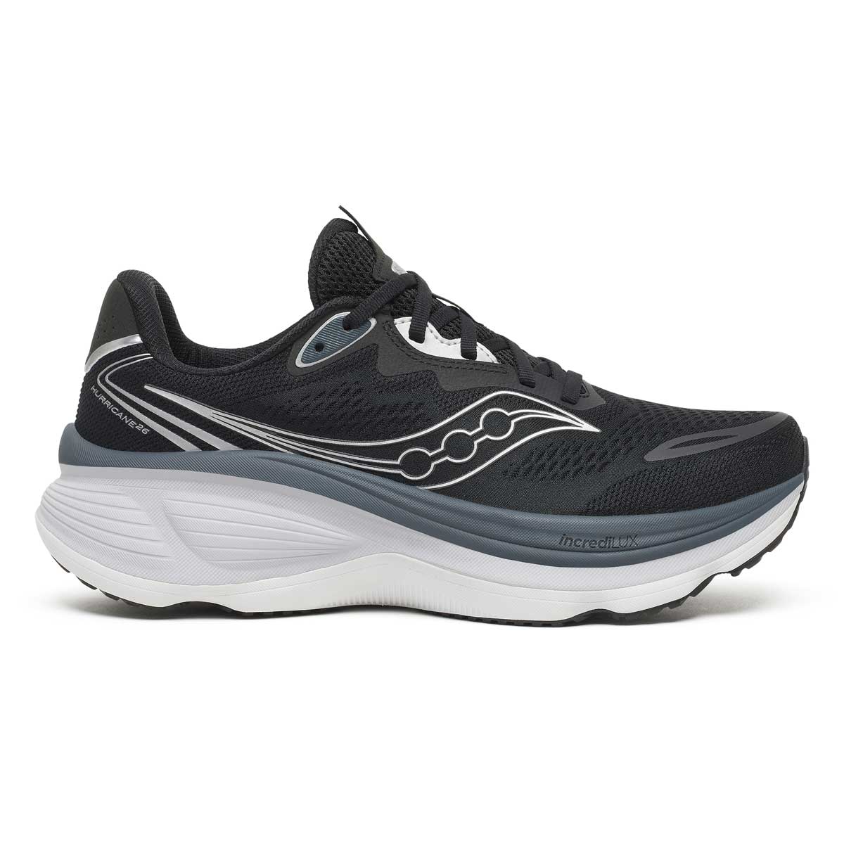 Men's Hurricane 26 Running Shoe - Black/Silver - Wide (2E)