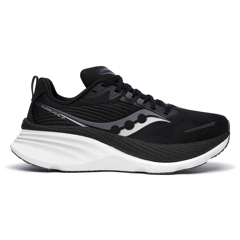 Women's Hurricane 24 Running Shoe - Black/Carbon - Wide (D)
