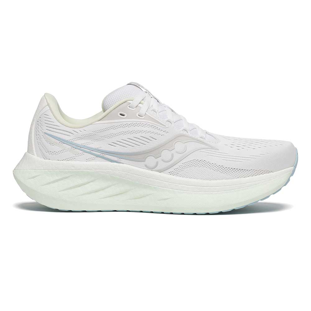 Women's Ride 18 Running Shoe - White/Lettuce - Regular (B)