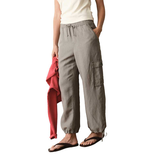Women's Linen Cargo Pant - Sage