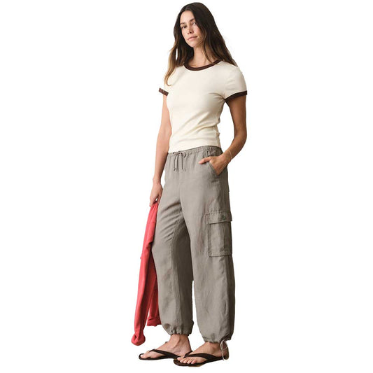 Women's Linen Cargo Pant - Sage