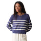 Women's Seabreeze Crewneck Sweater - Navy/White Stripe