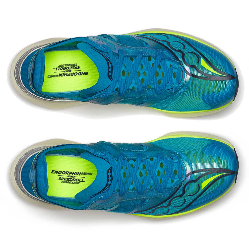 Men's Endorphin Elite Running Shoe  - ViZiBlue/Citron - Regular (D)