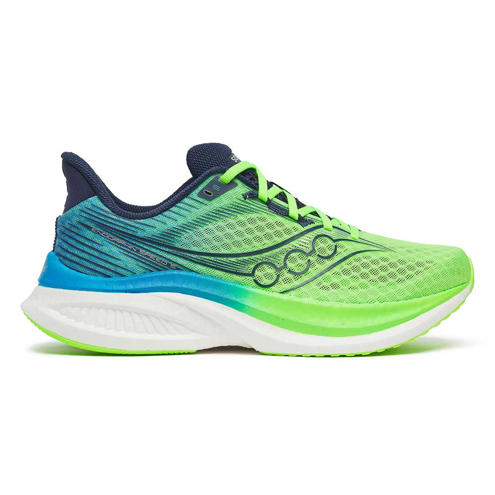 Men's Endorphin Speed 5 Running Shoe - Slime/Cobalt - Regular (D)