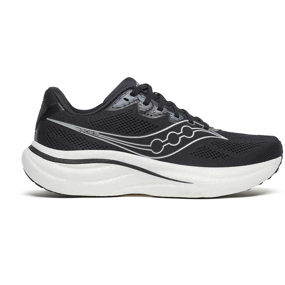 Men's Ride 19 Running Shoe - Black/Silver - Regular (D)