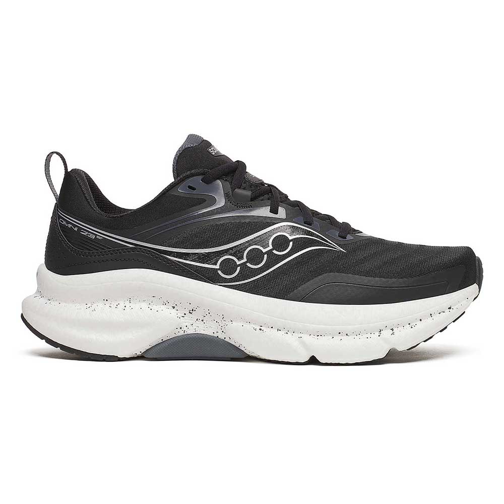 Men's Omni 23 ST Running Shoe - Black/Silver - Wide (2E)