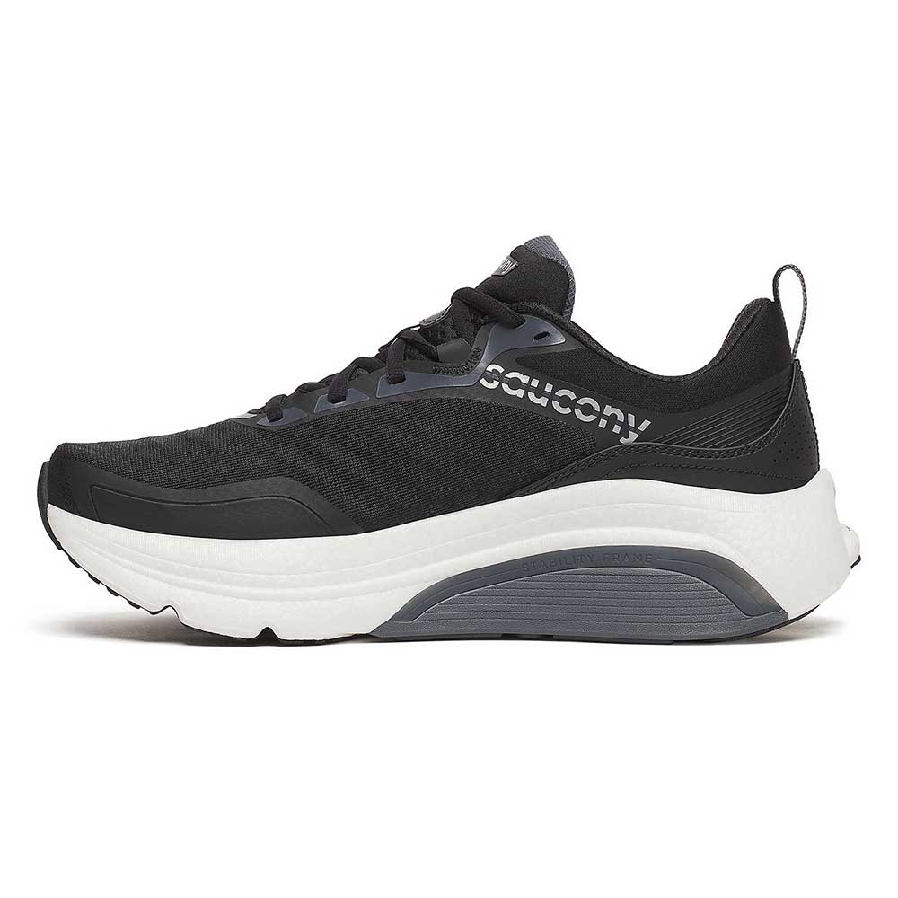 Men's Omni 23 ST Running Shoe - Black/Silver - Wide (2E)