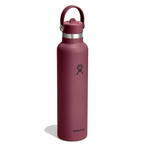 24 oz Standard Mouth with Flex Straw Cap - Burgundy