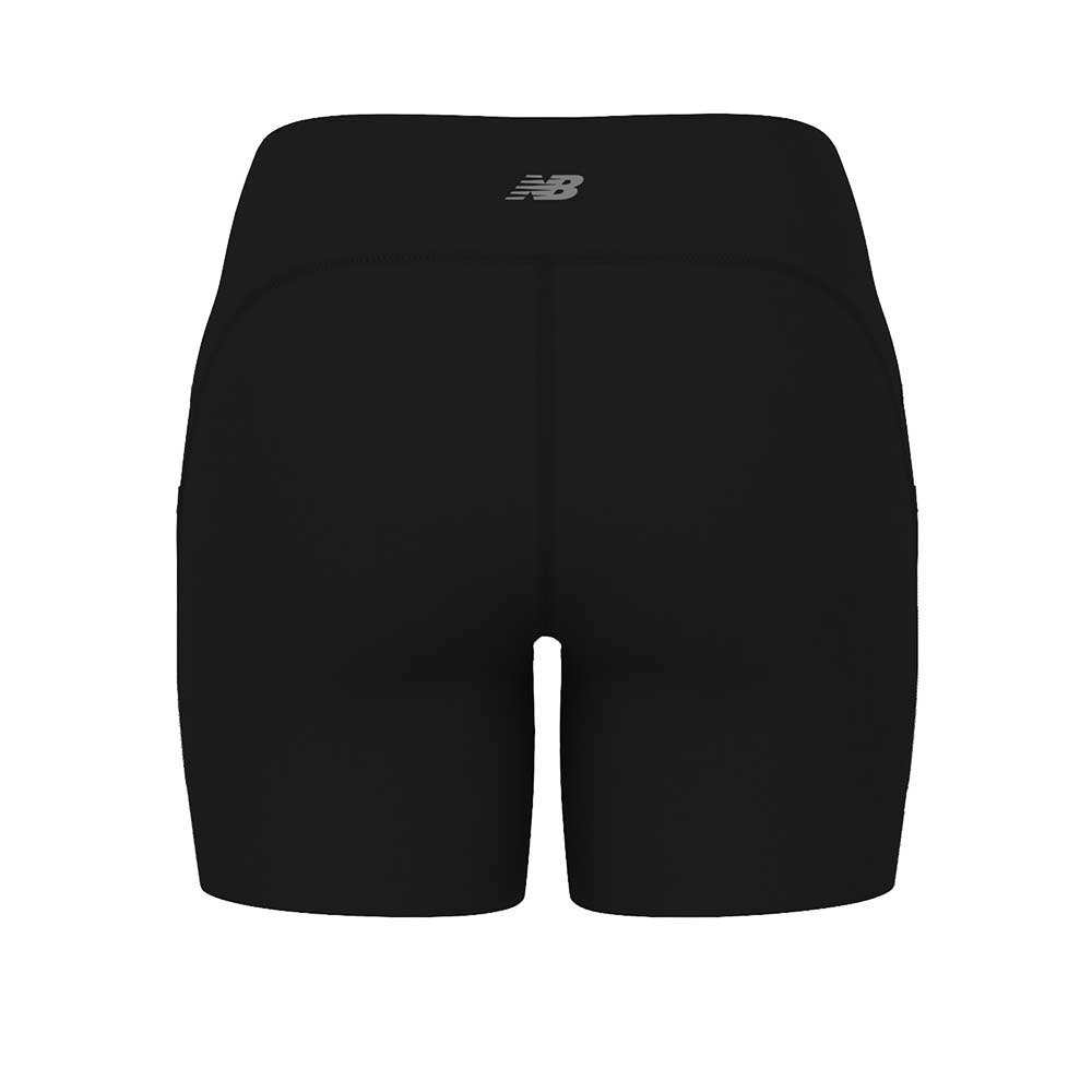 Women's NB Sleek Pocket High Rise Short 6" - Black