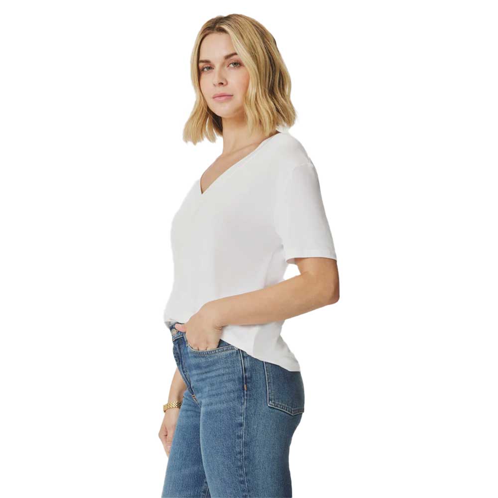 Women's Kacey Bamboo V-Neck Short Sleeve Tee - White