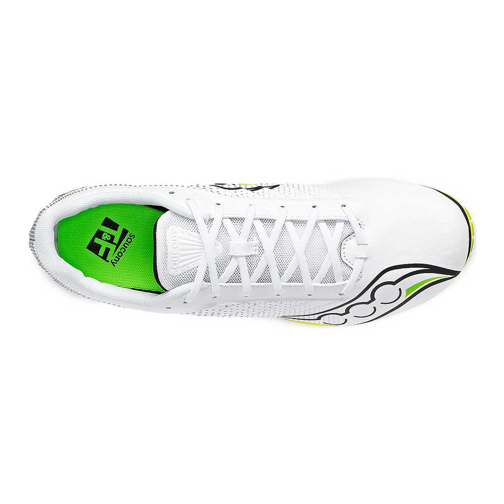 Men's Spitfire Track Field Spike White/Slime Regular (D