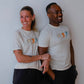 All Gender Runner Trio Poly-Cotton Short Sleeve - Natural/White Foldover Woven Square Patch w/ Light Gray Gazelle