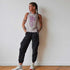 Hushed Violet/White Woven Square Patch w/ Light Gray Gazelle