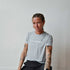 Silver Cloud/White Woven Square Patch w/ Light Gray Gazelle