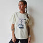 Women's Mile by Mile Runner Heavyweight Boxy Short Sleeve - Natural/White Woven Square Patch w/ Light Gray Gazelle