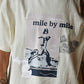 Women's Mile by Mile Runner Heavyweight Boxy Short Sleeve - Natural/White Woven Square Patch w/ Light Gray Gazelle