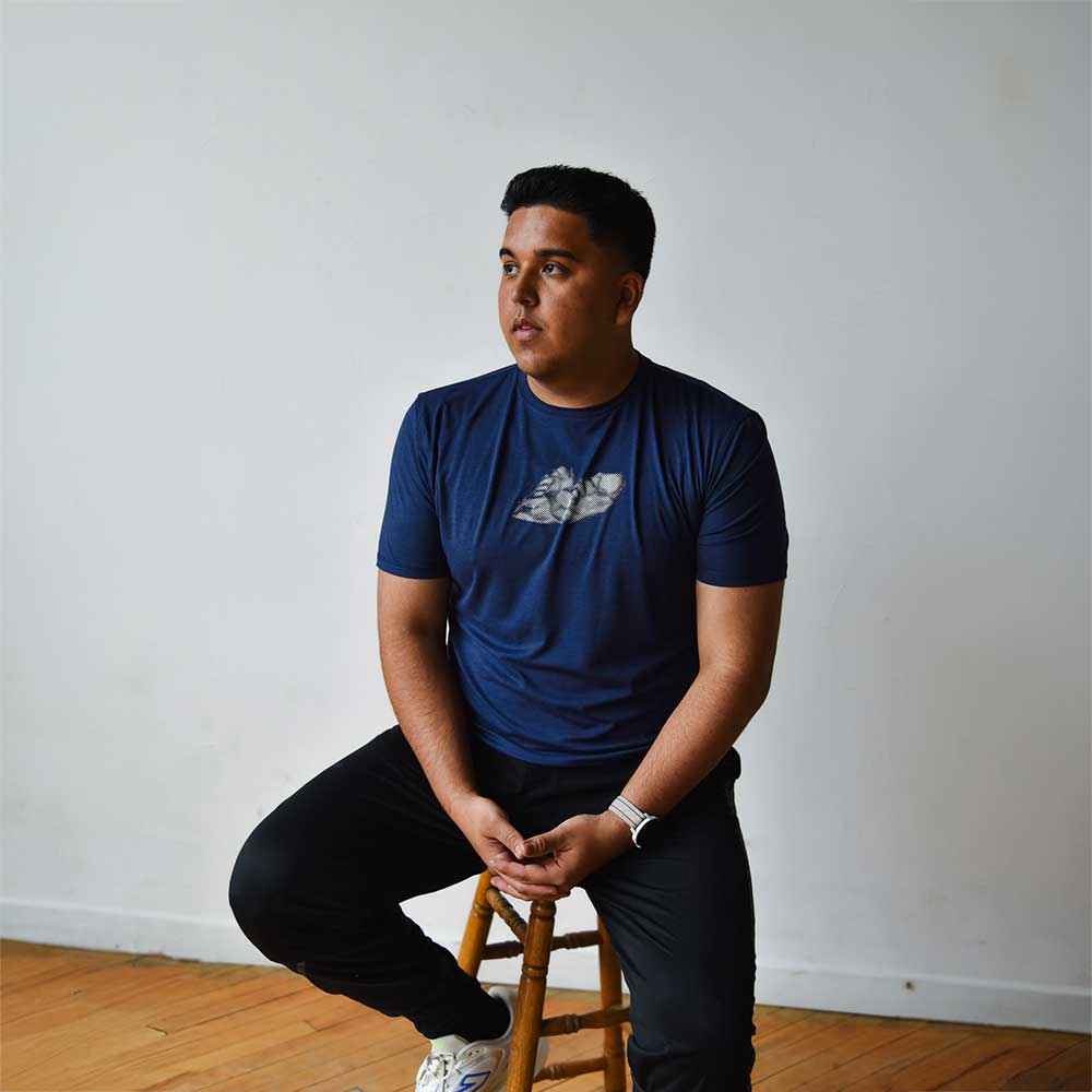 Men's Running Shoes Est 1985 Performance Tech Short Sleeve - Naval Academy/White Woven Square Patch w/ Black Gazelle