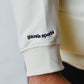 Run Mich Wave Box Poly-Cotton Hoodie - Natural/White Foldover Woven Square Patch w/ Light Gray Gazelle
