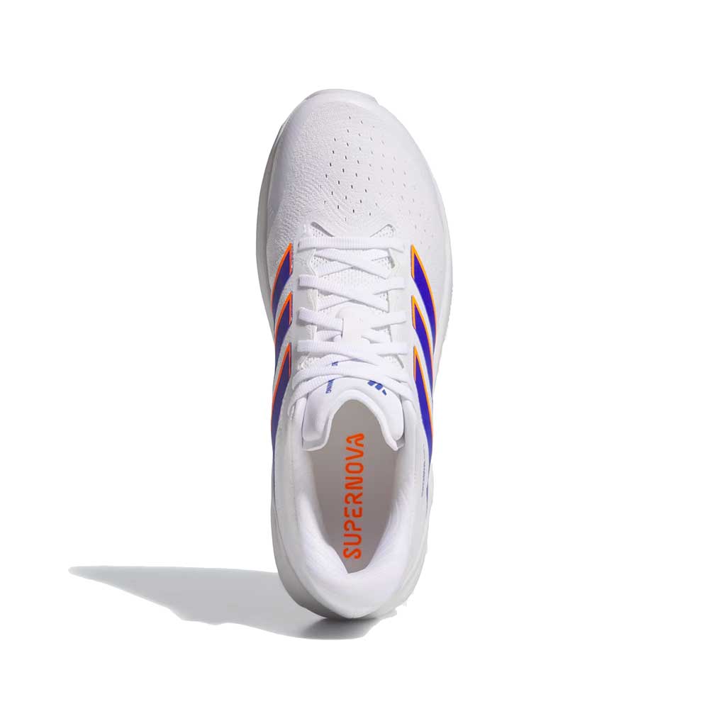 Men's Supernova Rise 3 Running Shoe - Footwear White/Lucid Blue/Dash G Gazelle Sports Men's Supernova Rise 3 Running Shoe - Footwear White/Lucid Blue/Dash G Gazelle Sports