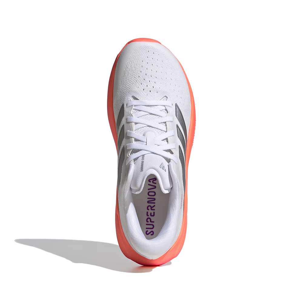 Women's Supernova Rise 3 Running Shoe - Footwear White/Silver Metallic/Lucid Pink - Regular (B)