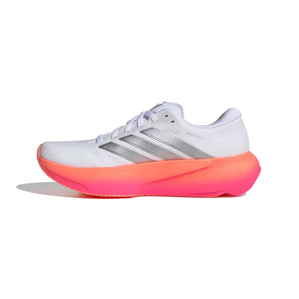 Women's Supernova Rise 3 Running Shoe - Footwear White/Silver Metallic/Lucid Pink - Regular (B)
