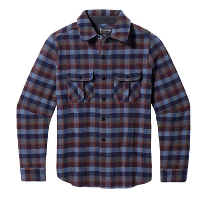 Men's Anchor Line Shirt Jacket - Eggplant Plaid