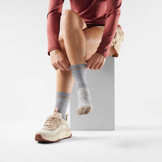 Women's Hike Light Cushion Crew - Light Gray/White