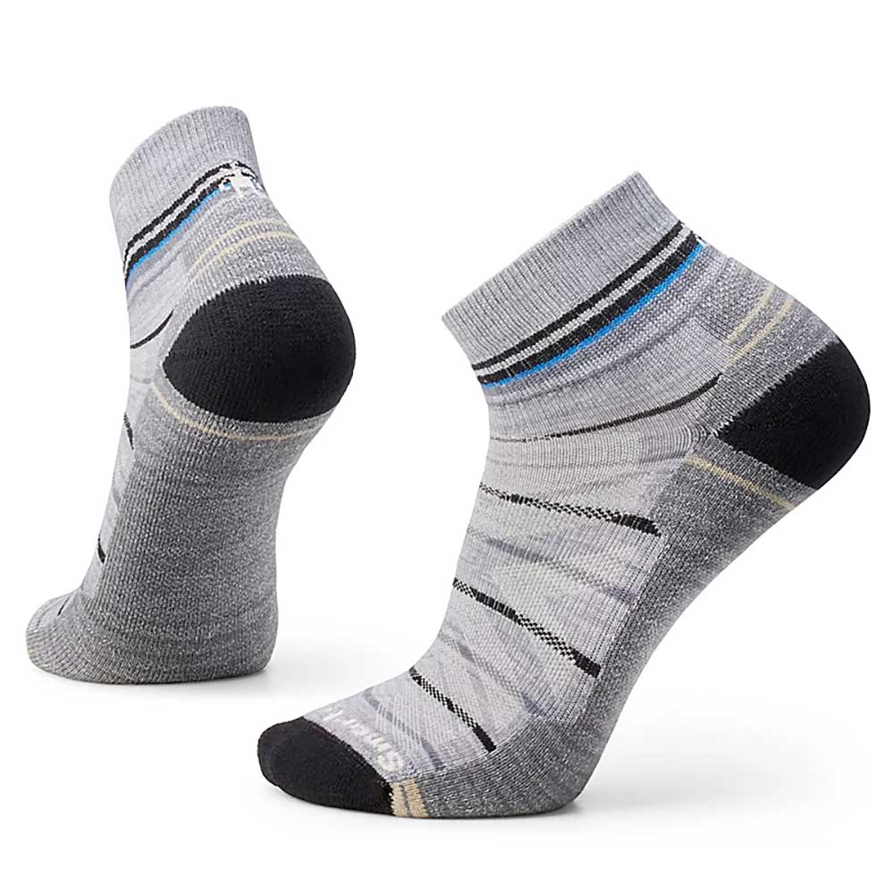 Men's Hike Light Cushion Pattern Ankle Sock - Light Gray
