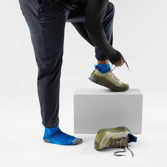Men's Run Zero Cushion Ankle Sock - Laguna Blue/Deep Navy