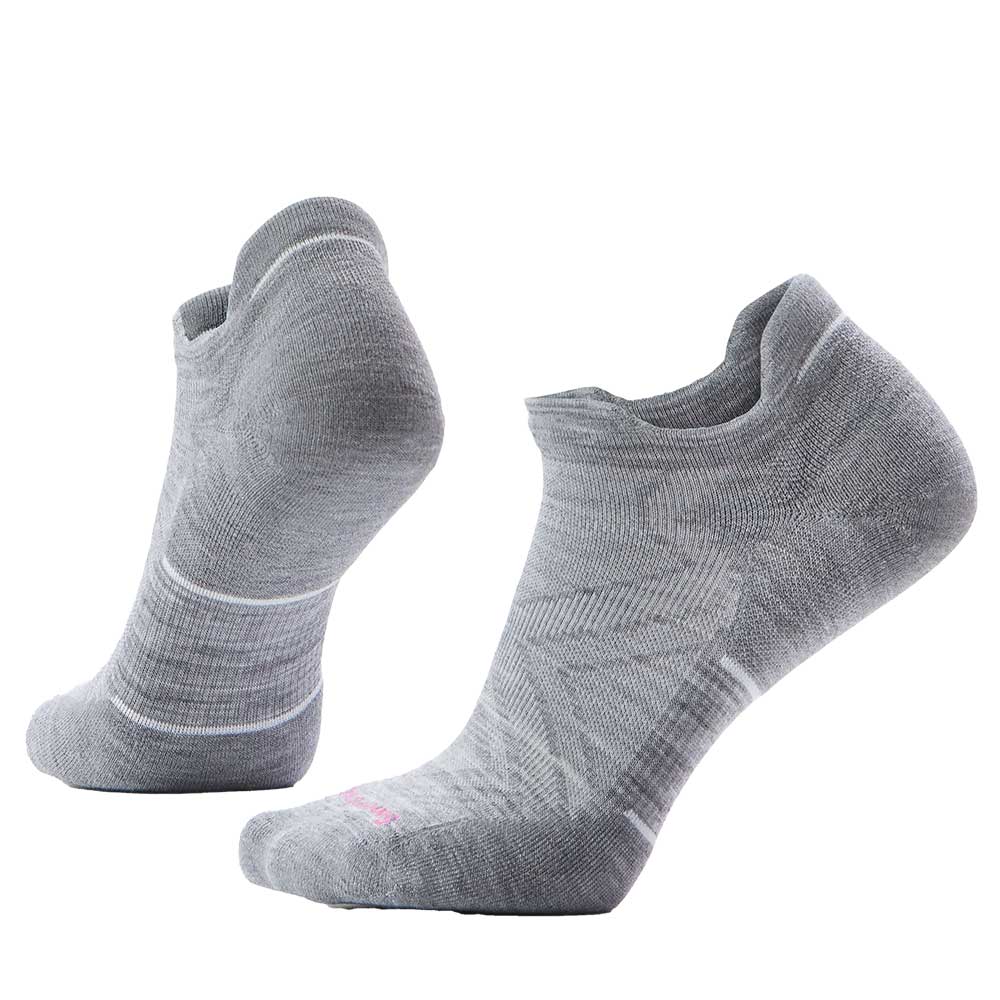 Women's Run Targeted Cushion Low Ankle Sock - Light Gray/White