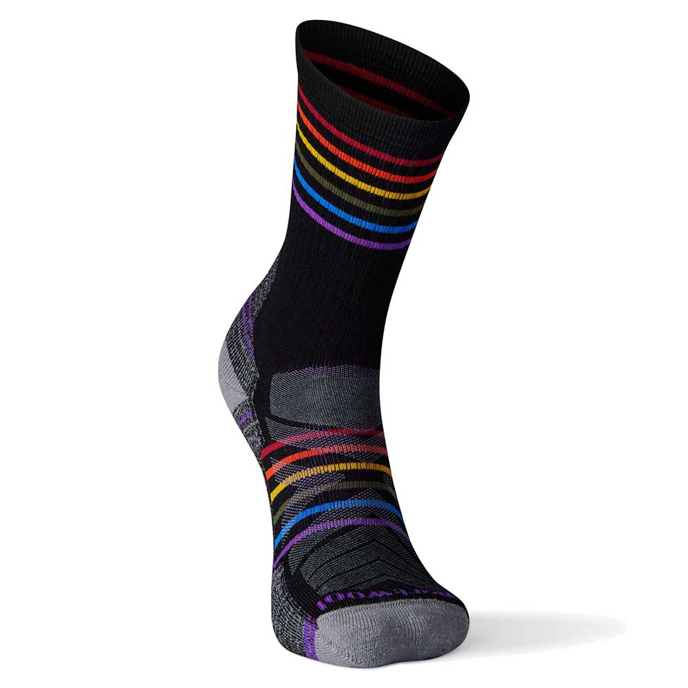 Hike Pride Pattern Crew Socks - Black