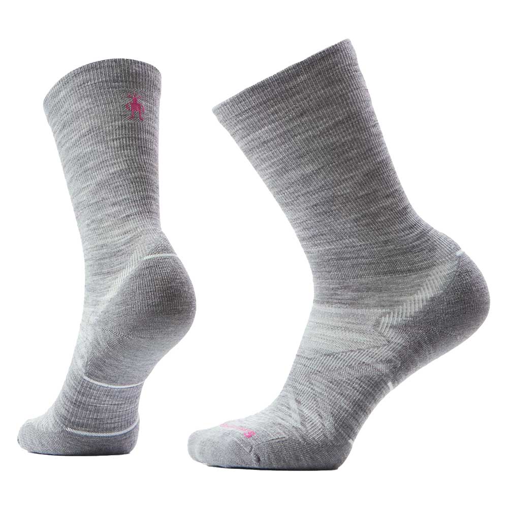 Women's Run Cold Weather Targeted Cushion Crew - Light Gray/White