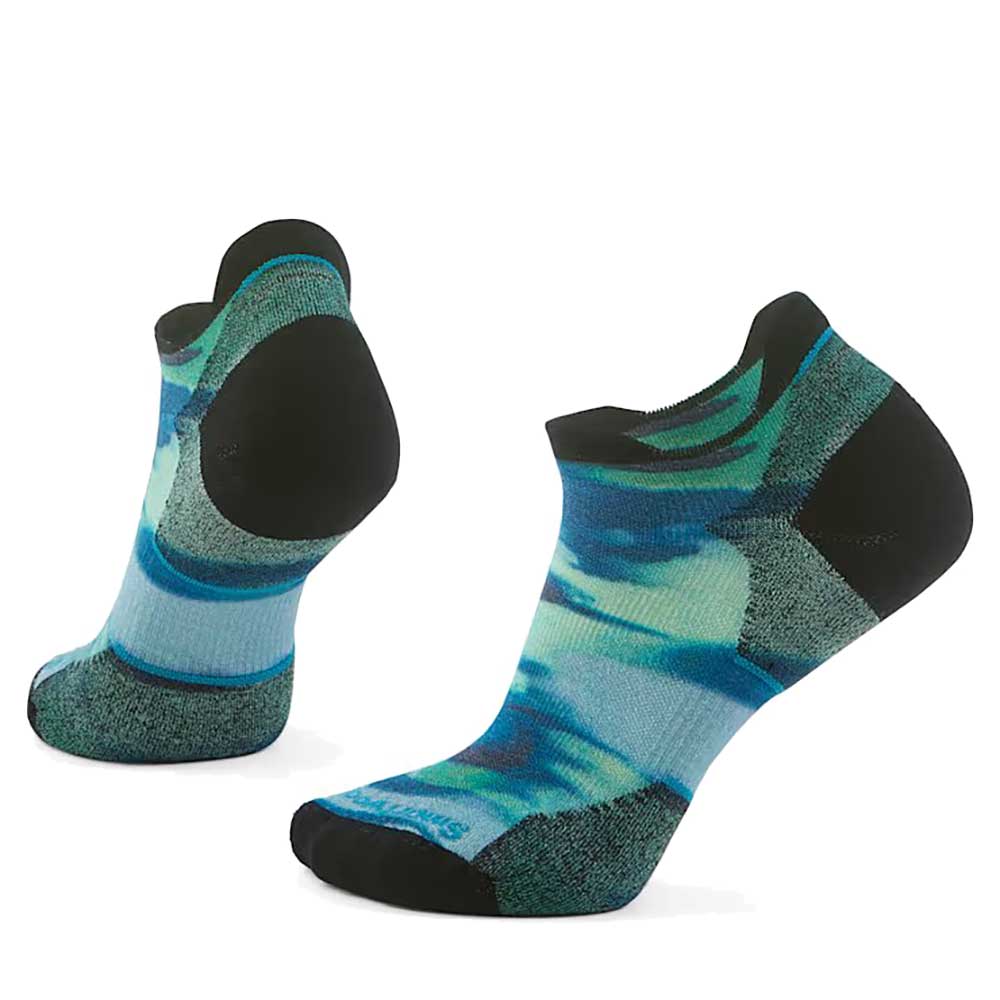 W Run Targeted Cushion Brushed Print Low Ankle - Frosty Green
