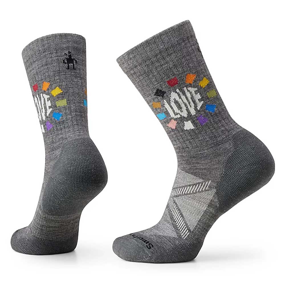 Athletic Pride Circle of Love Crew Socks - Medium Gray