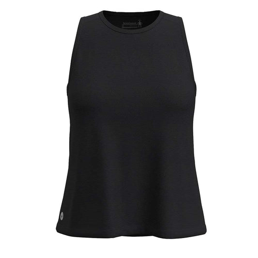 Women's Active Mesh High Neck Tank - Black