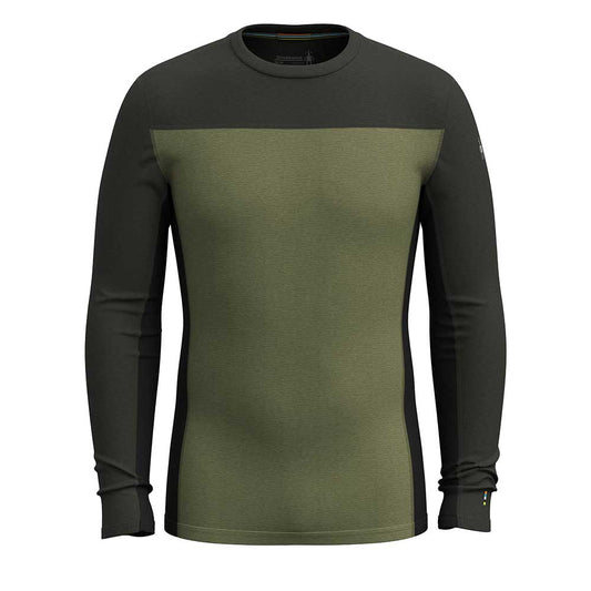 Men's Classic Thermal Merino Base Layer Colorblock Crew - Winter Moss/North Woods