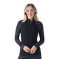 Women's Classic Thermal Merino Base Layer 1/4 Zip - Black Digi Snow