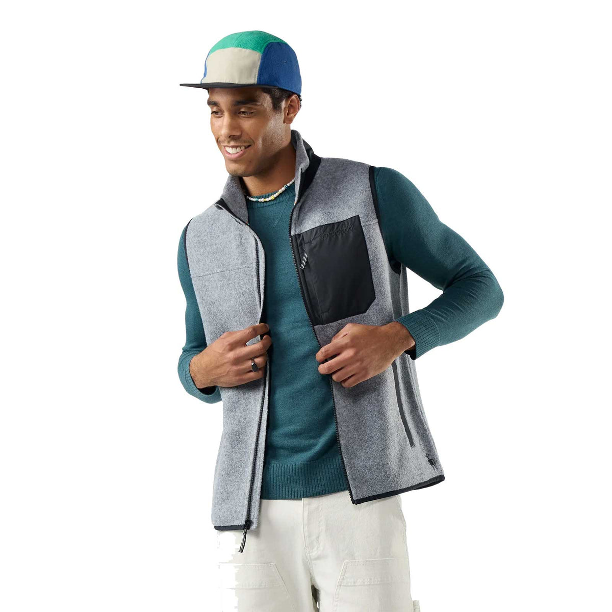 Men's Second Cut Fleece Vest - Charcoal