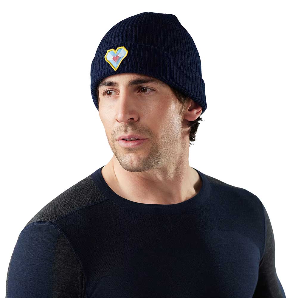 Smartwool Geo Peaks Patch Beanie - Deep Navy