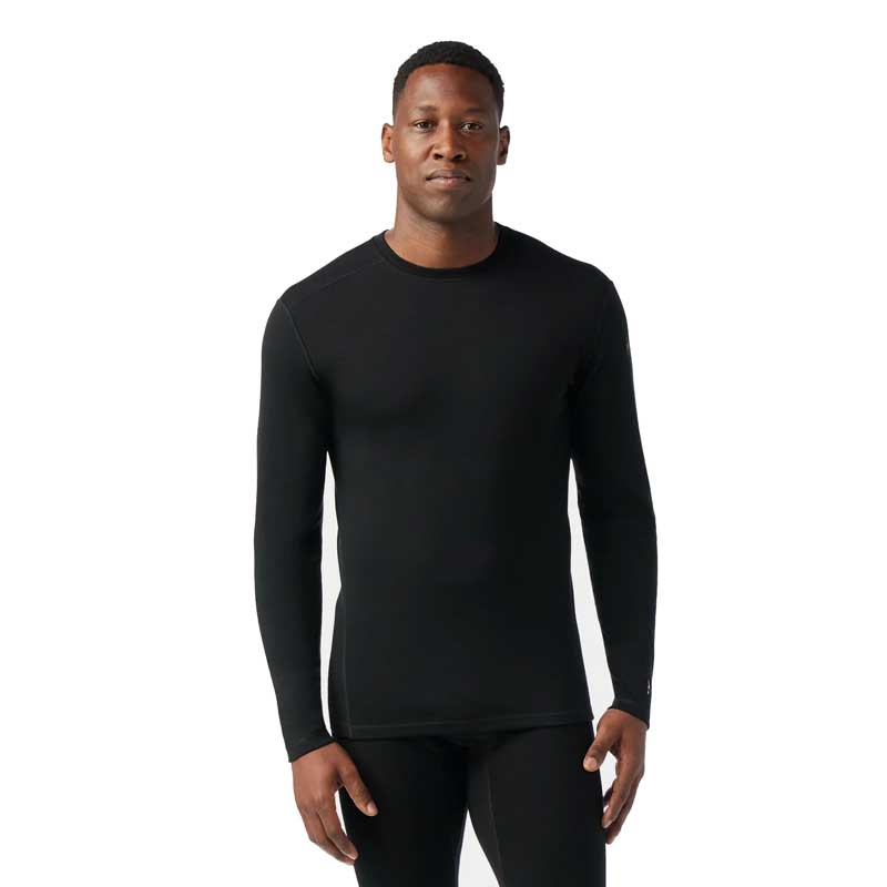 Men's Classic Thermal Merino Base Layer Crew - Black