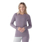 Women's Classic Thermal Merino Base Layer Crew - Chalk Violet Heather