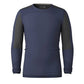 M Intraknit Thermal Merino Base Layer Colorblock Crew - Deep Navy/Charcoal