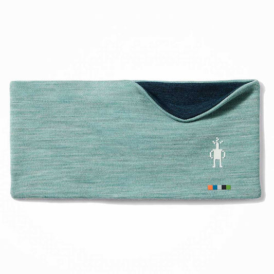 Thermal Merino Reversible Headband - Arctic Green/Twilight Blue