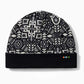 Thermal Merino Reversible Cuffed Beanie - Black Deco Floral