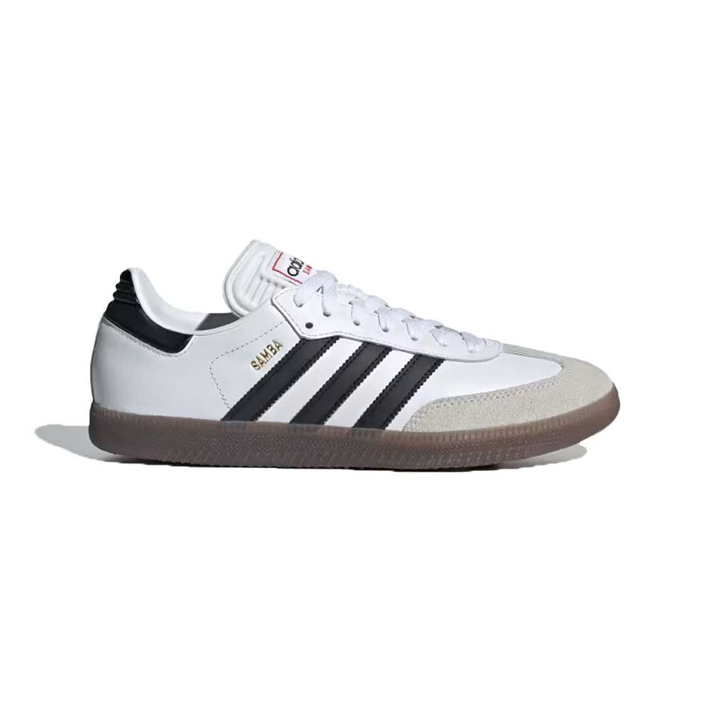 Men's Samba Indoor Soccer Shoe - Cloud White/Core Black/Vivid Red - Regular (D)